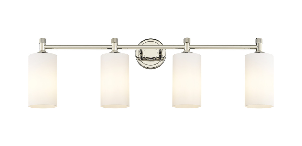 INNOVATIONS 434-4W-PN-G434-7WH Crown Point 4 33.875 inch Bath Vanity Light Polished Nickel