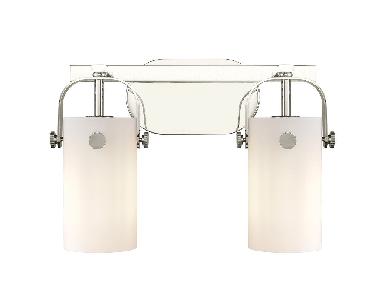 INNOVATIONS 423-2W-PN-G423-7WH Pilaster II Cylinder 2 15 inch Bath Vanity Light Polished Nickel
