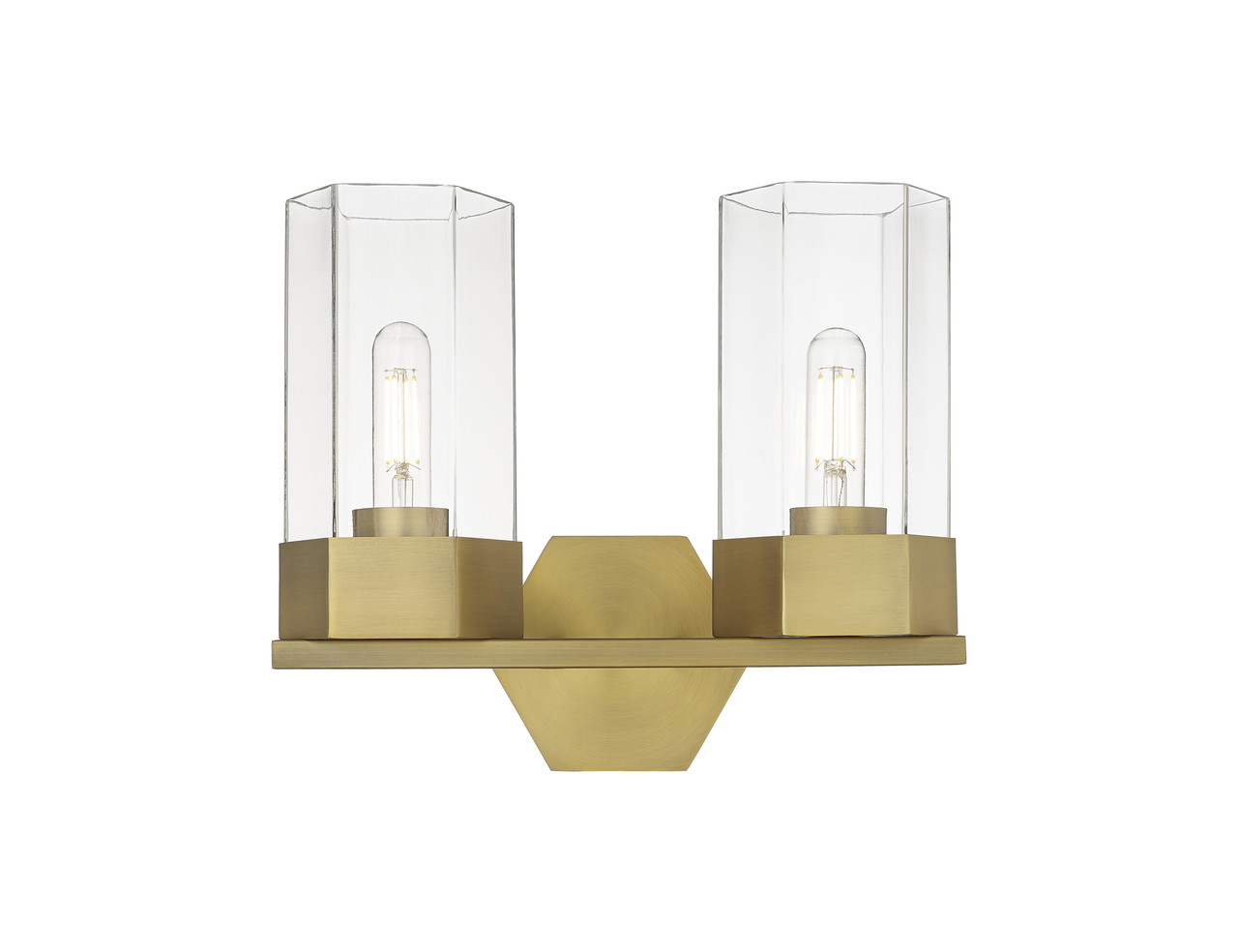 INNOVATIONS 427-2W-BB-G427-9CL Claverack 2 13 inch Bath Vanity Light Brushed Brass