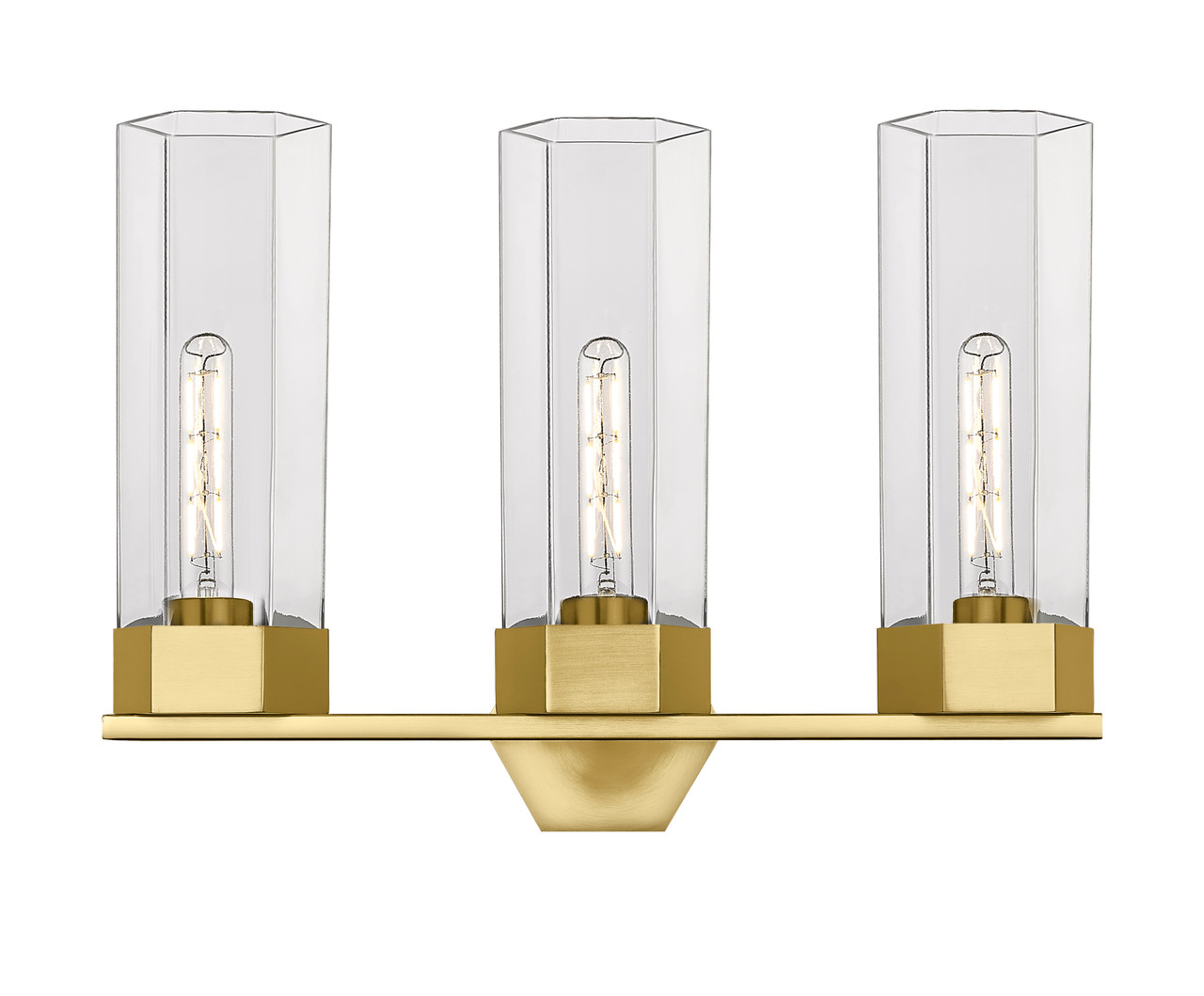 INNOVATIONS 427-3W-BB-G427-14CL Claverack 3 21.75 inch Bath Vanity Light Brushed Brass