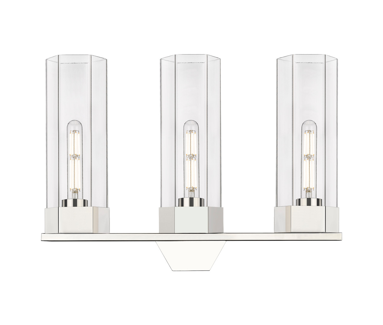 INNOVATIONS 427-3W-PN-G427-14CL Claverack 3 21.75 inch Bath Vanity Light Polished Nickel