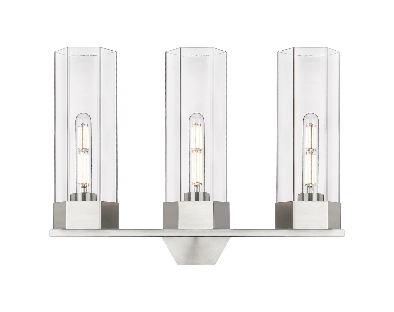 INNOVATIONS 427-3W-SN-G427-14CL Claverack 3 21.75 inch Bath Vanity Light Satin Nickel