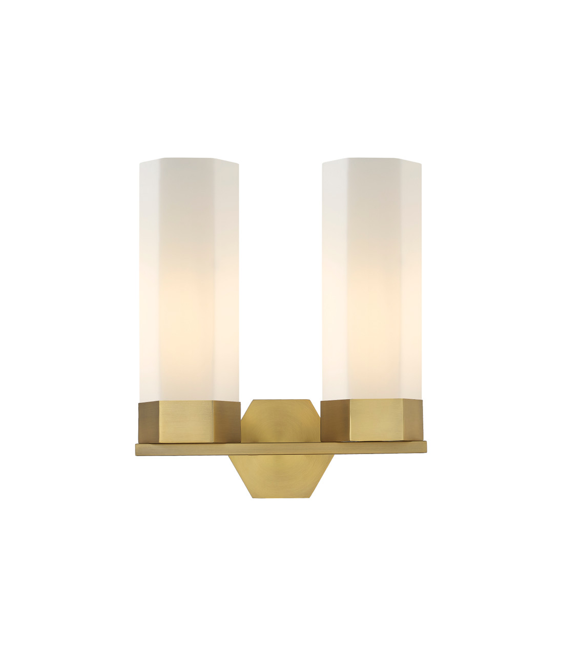 INNOVATIONS 427-2W-BB-G427-14WH Claverack 2 13 inch Bath Vanity Light Brushed Brass