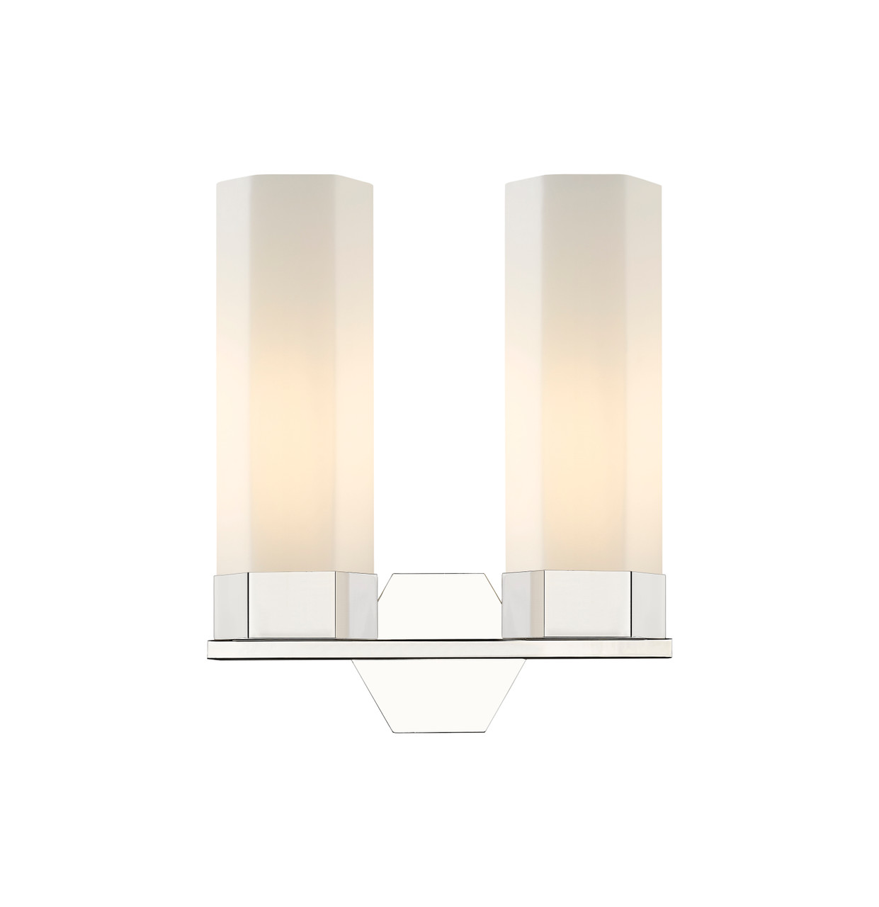 INNOVATIONS 427-2W-PN-G427-14WH Claverack 2 13 inch Bath Vanity Light Polished Nickel
