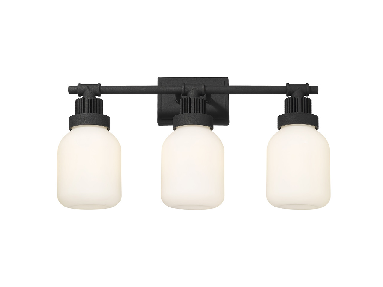 INNOVATIONS 472-3W-TBK-G472-6WH Somers 3 24 inch Bath Vanity Light Textured Black