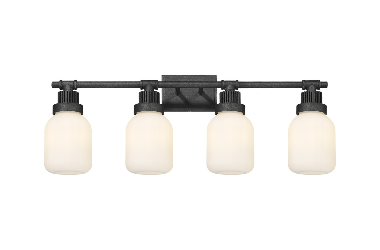 INNOVATIONS 472-4W-WZ-G472-6WH Somers 4 33.25 inch Bath Vanity Light Weathered Zinc