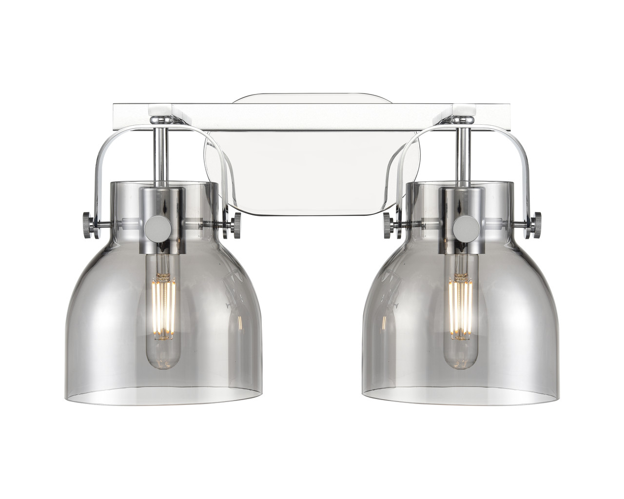 INNOVATIONS 423-2W-PC-G412-6SM Pilaster II Bell 2 17 inch Bath Vanity Light Polished Chrome