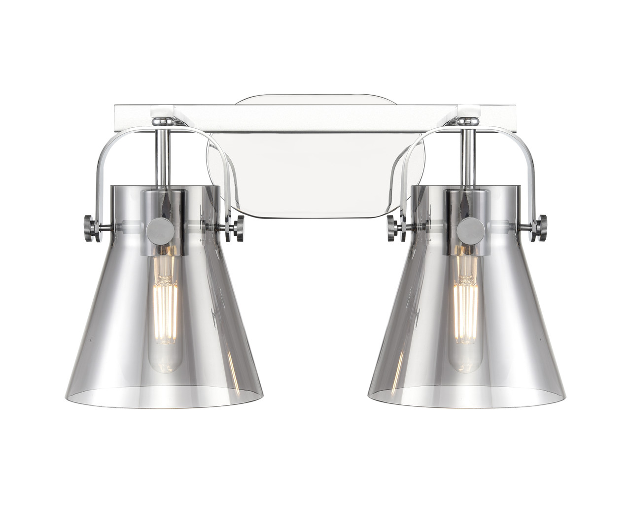 INNOVATIONS 423-2W-PC-G411-6SM Pilaster II Cone 2 17 inch Bath Vanity Light Polished Chrome