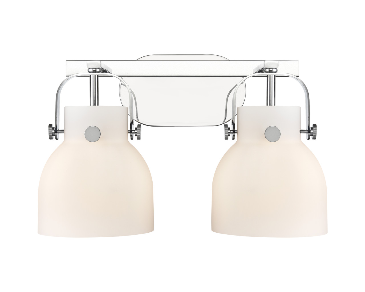 INNOVATIONS 423-2W-PC-G412-6WH Pilaster II Bell 2 17 inch Bath Vanity Light Polished Chrome