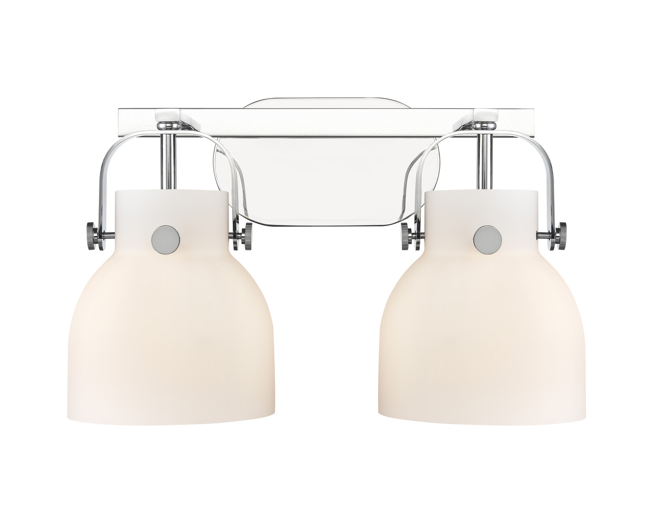 INNOVATIONS 423-2W-PC-G412-6WH Pilaster II Bell 2 17 inch Bath Vanity Light Polished Chrome