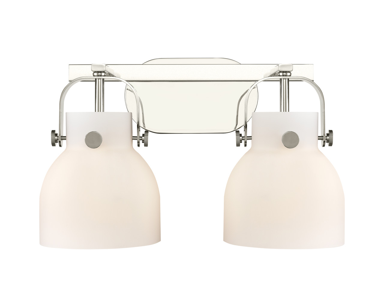 INNOVATIONS 423-2W-PN-G412-6WH Pilaster II Bell 2 17 inch Bath Vanity Light Polished Nickel