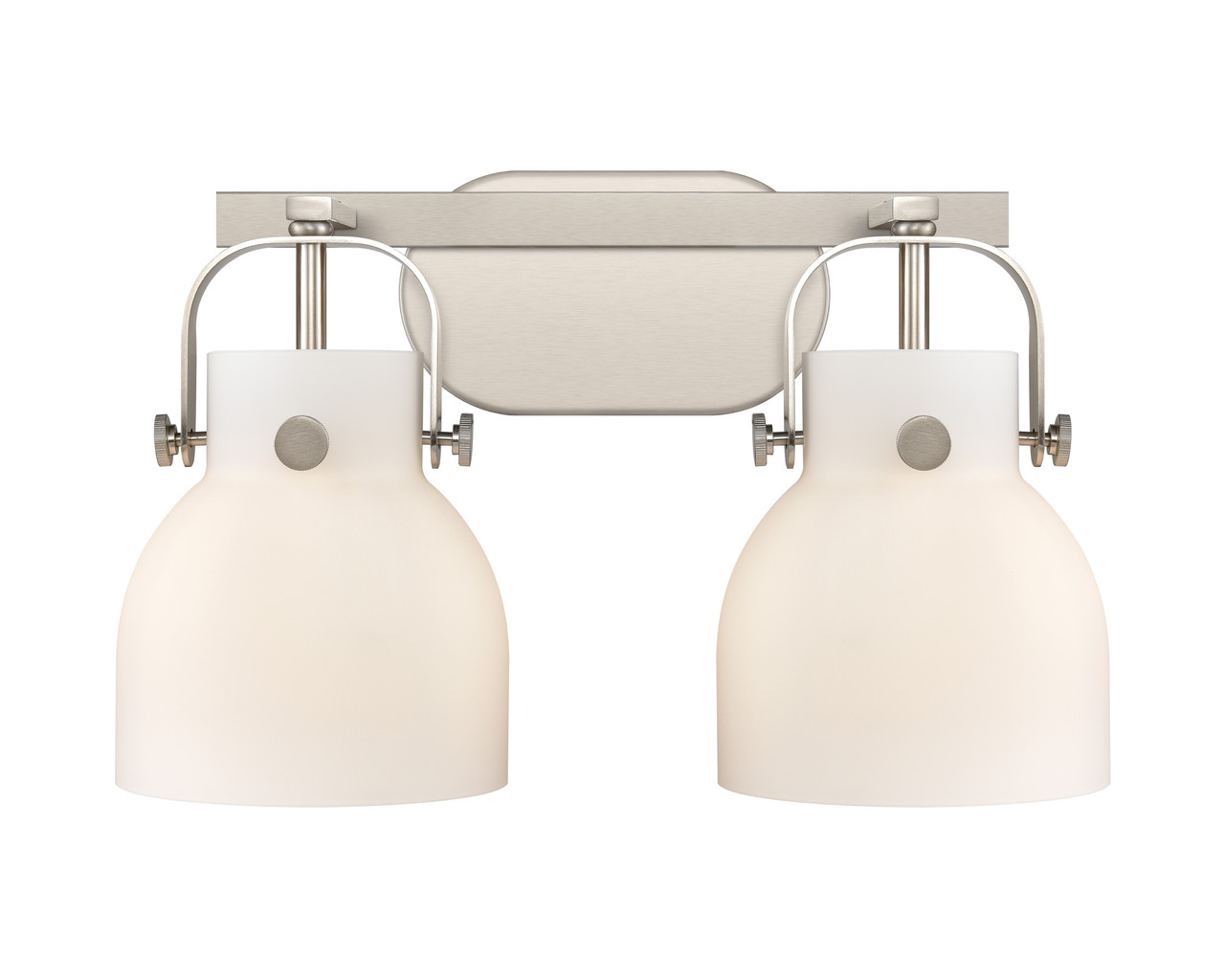 INNOVATIONS 423-2W-SN-G412-6WH Pilaster II Bell 2 17 inch Bath Vanity Light Satin Nickel