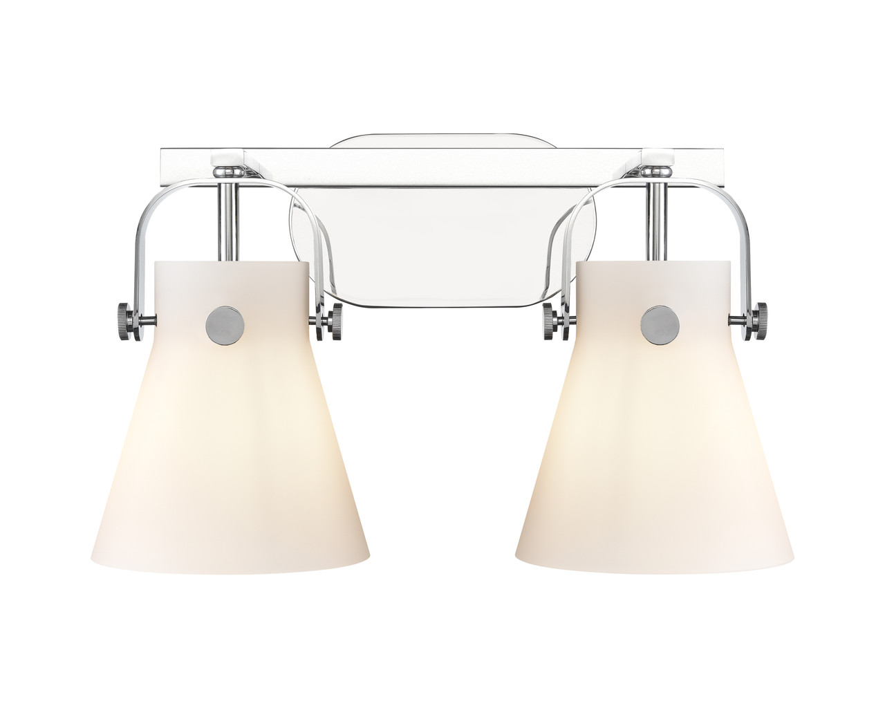 INNOVATIONS 423-2W-PC-G411-6WH Pilaster II Cone 2 17 inch Bath Vanity Light Polished Chrome