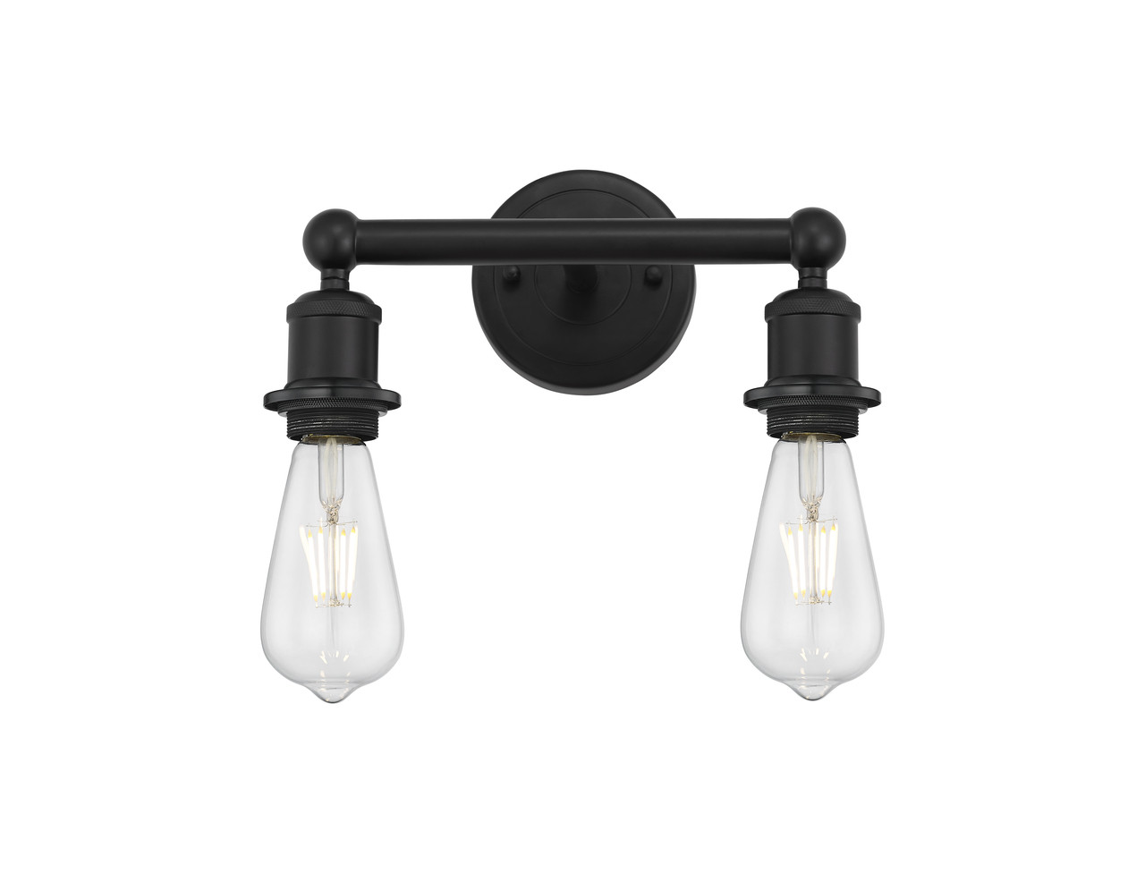 INNOVATIONS 616-2W-BK Edison 2 9 inch Bath Vanity Light Matte Black