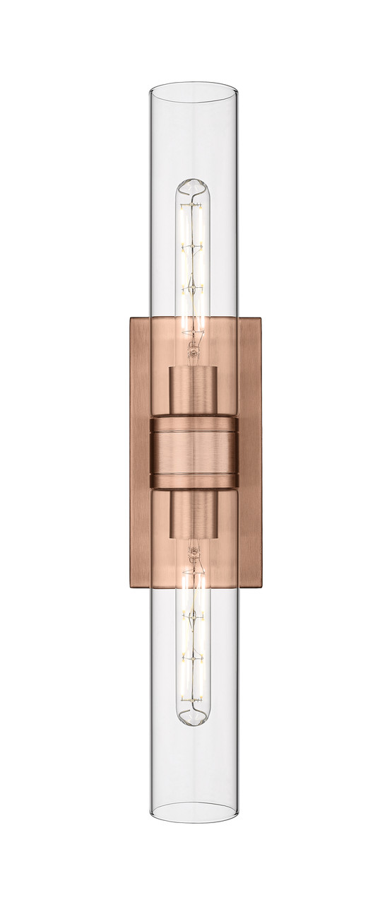 INNOVATIONS 617-2W-AC-G617-11CL Boreas 2 24 inch Bath Vanity Light Antique Copper