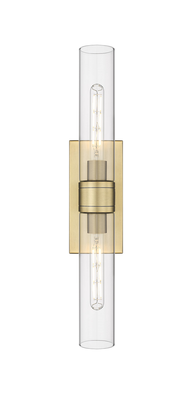 INNOVATIONS 617-2W-BB-G617-11CL Boreas 2 24 inch Bath Vanity Light Brushed Brass
