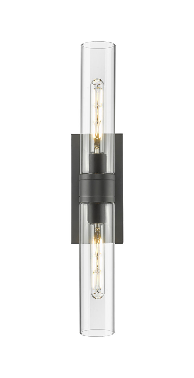 INNOVATIONS 617-2W-BK-G617-11CL Boreas 2 24 inch Bath Vanity Light Matte Black