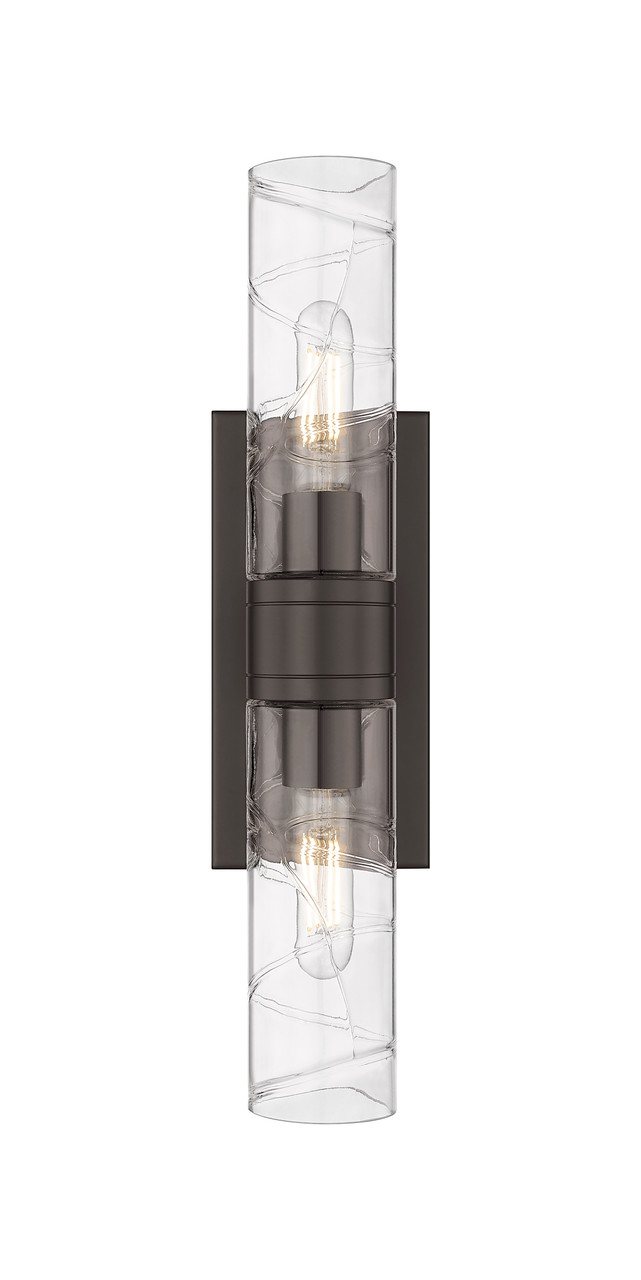 INNOVATIONS 617-2W-OB-G617-8DE Boreas 2 18 inch Bath Vanity Light Oil Rubbed Bronze