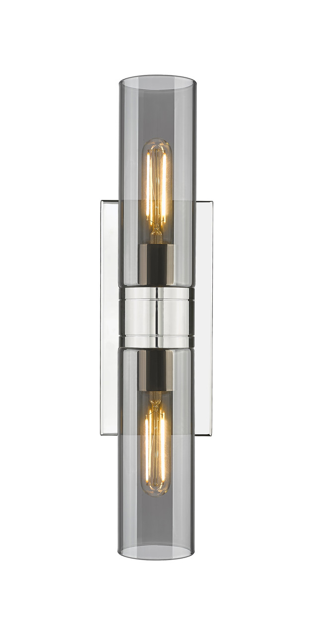 INNOVATIONS 617-2W-PN-G617-8SM Boreas 2 18 inch Bath Vanity Light Polished Nickel