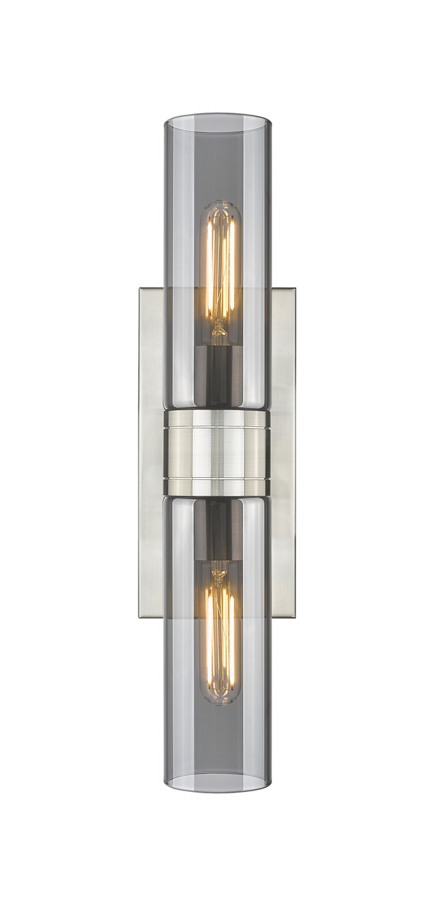 INNOVATIONS 617-2W-SN-G617-8SM Boreas 2 18 inch Bath Vanity Light Satin Nickel