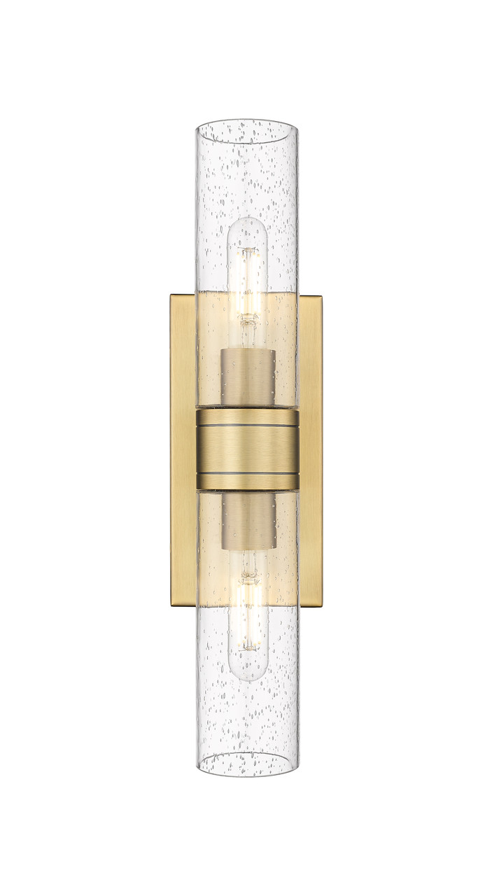 INNOVATIONS 617-2W-BB-G617-8SDY Boreas 2 18 inch Bath Vanity Light Brushed Brass