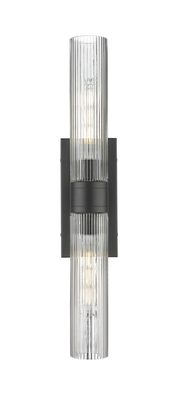 INNOVATIONS 617-2W-BK-G617-11SCL Boreas 2 24 inch Bath Vanity Light Matte Black