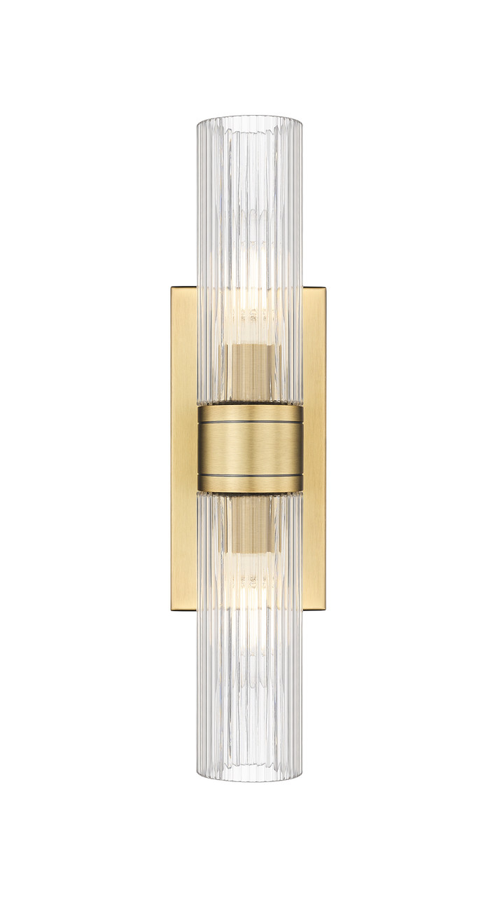 INNOVATIONS 617-2W-BB-G617-8SCL Boreas 2 18 inch Bath Vanity Light Brushed Brass