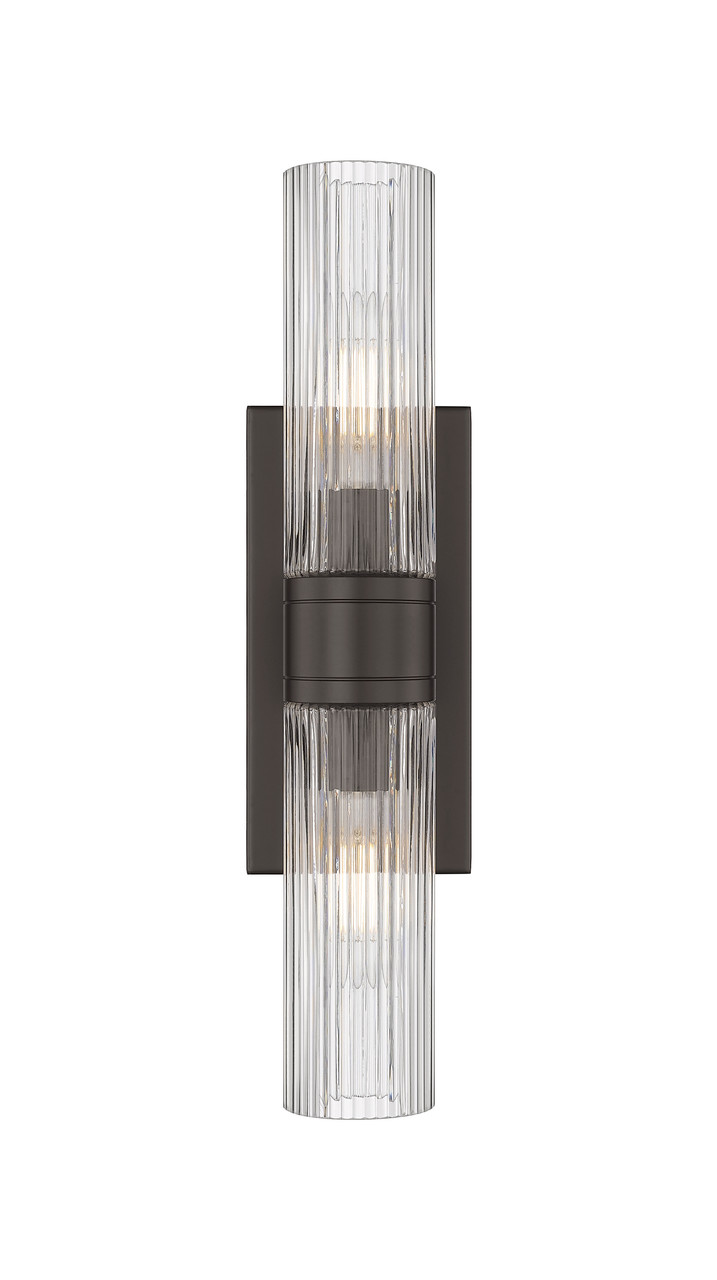 INNOVATIONS 617-2W-OB-G617-8SCL Boreas 2 18 inch Bath Vanity Light Oil Rubbed Bronze