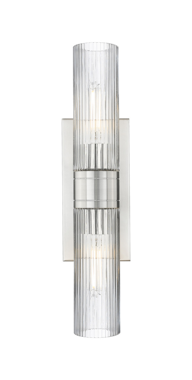 INNOVATIONS 617-2W-SN-G617-8SCL Boreas 2 18 inch Bath Vanity Light Satin Nickel