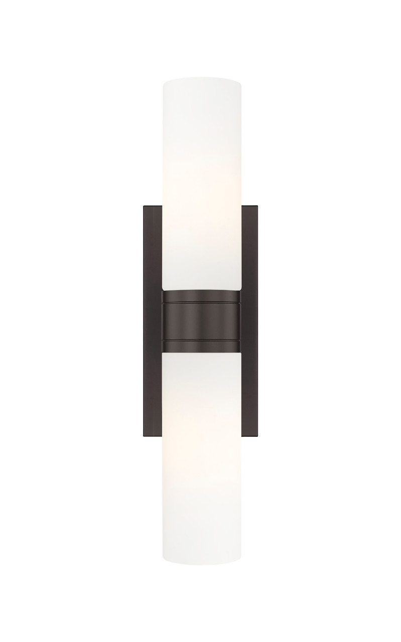 INNOVATIONS 617-2W-OB-G617-8WH Boreas 2 18 inch Bath Vanity Light Oil Rubbed Bronze