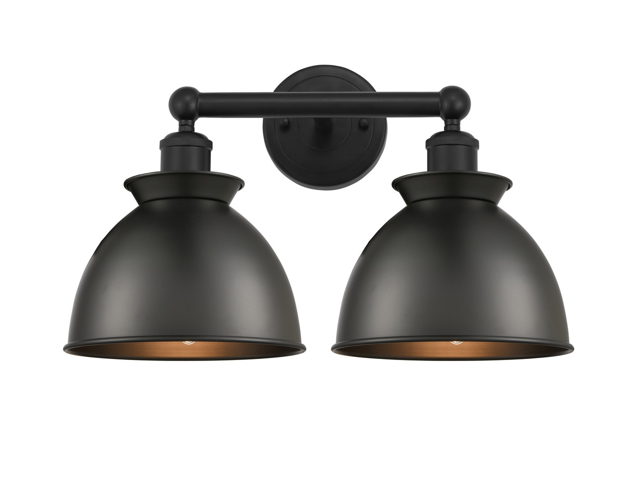INNOVATIONS 616-2W-BK-M14-BK Adirondack 2 Light Bath Vanity Light part of the Edison Collection Matte Black