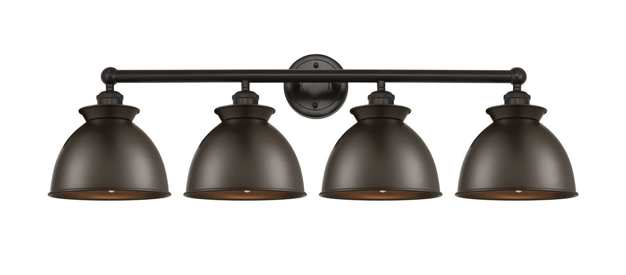 INNOVATIONS 616-4W-OB-M14-OB Adirondack 4 Light Bath Vanity Light part of the Edison Collection Oil Rubbed Bronze