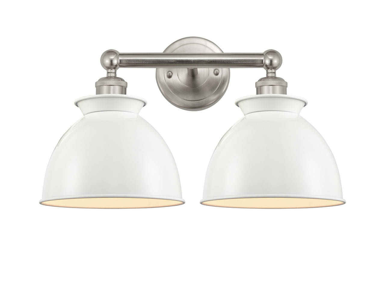INNOVATIONS 616-2W-SN-M14-W Adirondack 2 Light Bath Vanity Light part of the Edison Collection Brushed Satin Nickel