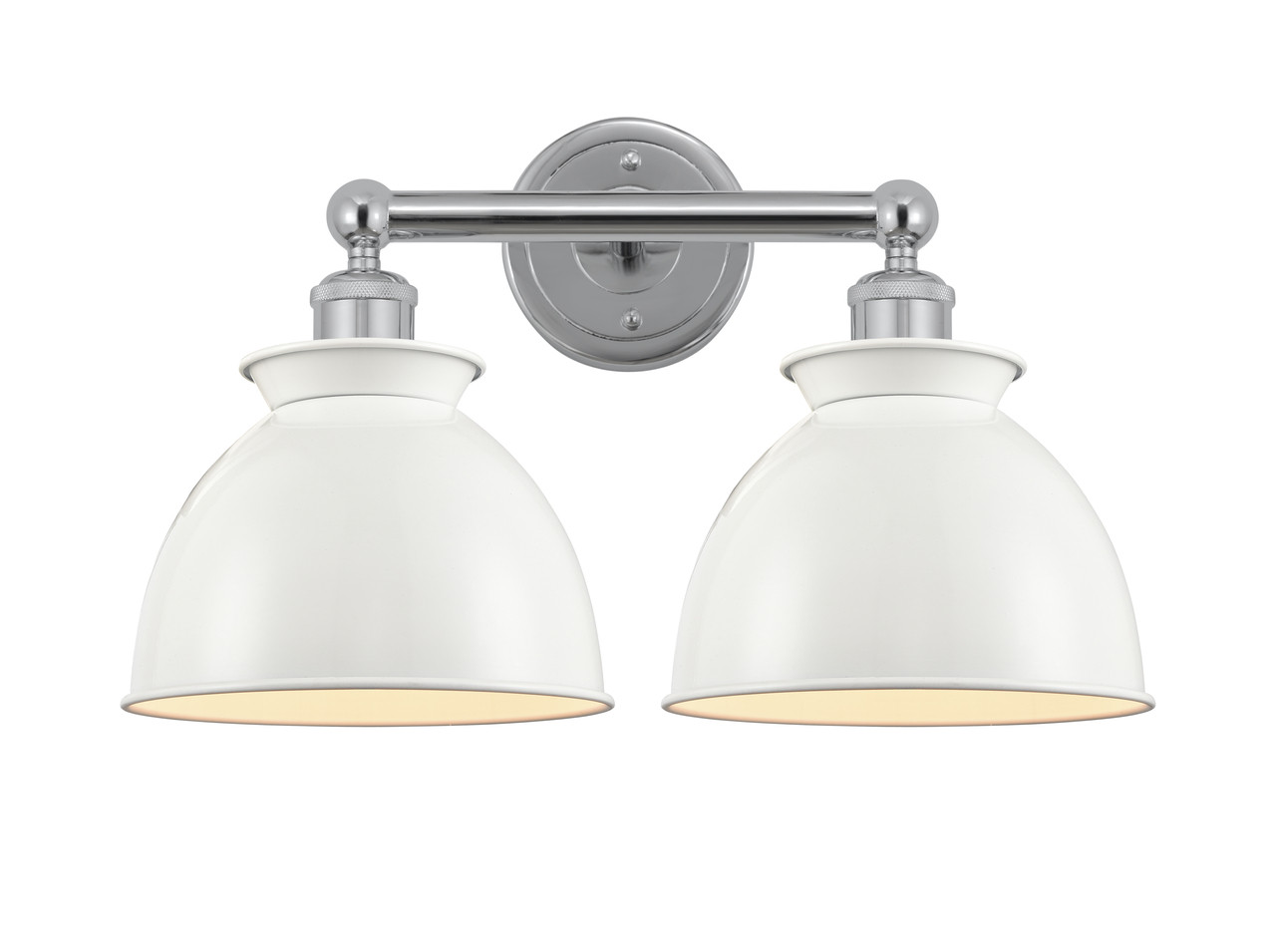 INNOVATIONS 616-2W-PC-M14-W Adirondack 2 Light Bath Vanity Light part of the Edison Collection Polished Chrome