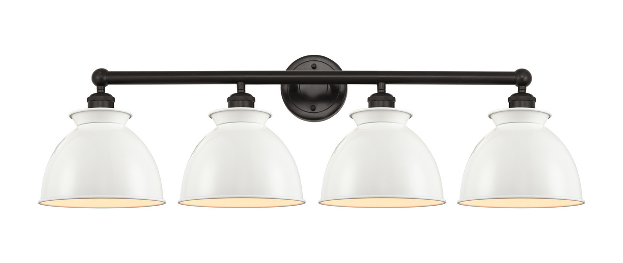 INNOVATIONS 616-4W-OB-M14-W Adirondack 4 Light Bath Vanity Light part of the Edison Collection Oil Rubbed Bronze