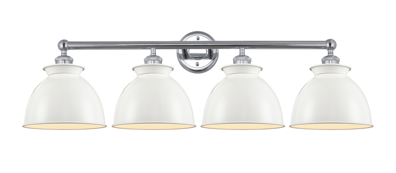 INNOVATIONS 616-4W-PC-M14-W Adirondack 4 Light Bath Vanity Light part of the Edison Collection Polished Chrome