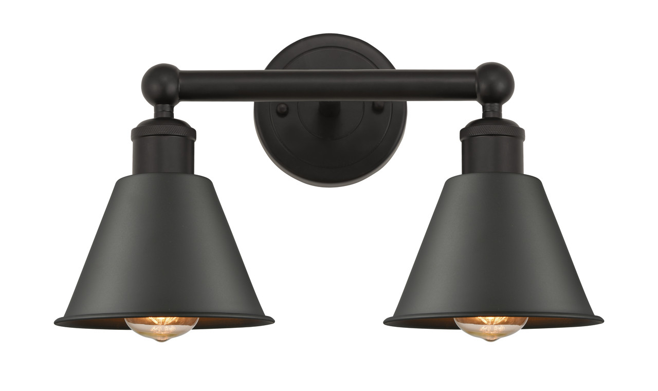 INNOVATIONS 616-2W-OB-M8-OB Smithfield 2 Light Bath Vanity Light part of the Ballston Collection Oil Rubbed Bronze
