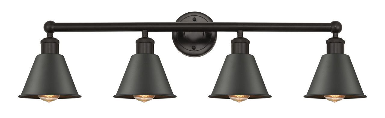 INNOVATIONS 616-4W-OB-M8-OB Smithfield 4 Light Bath Vanity Light part of the Ballston Collection Oil Rubbed Bronze