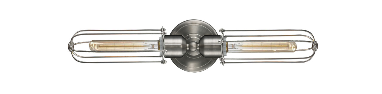 INNOVATIONS 900-2W-SN-CE225-LED Muselet 2 Light Bath Vanity Light part of the Austere Collection Brushed Satin Nickel