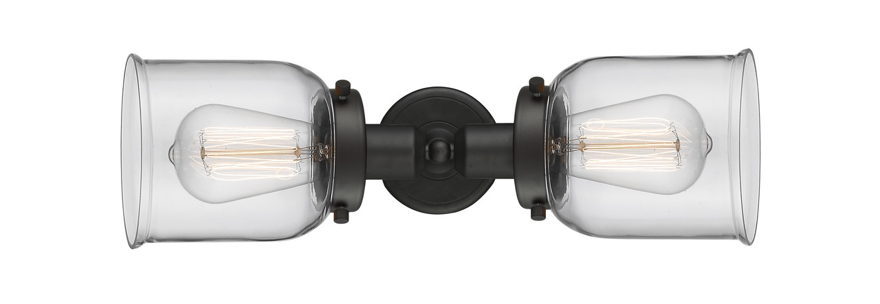 INNOVATIONS 900H-2W-OB-G52 Small Bell 2 Light Bath Vanity Light part of the Austere Collection Oil Rubbed Bronze