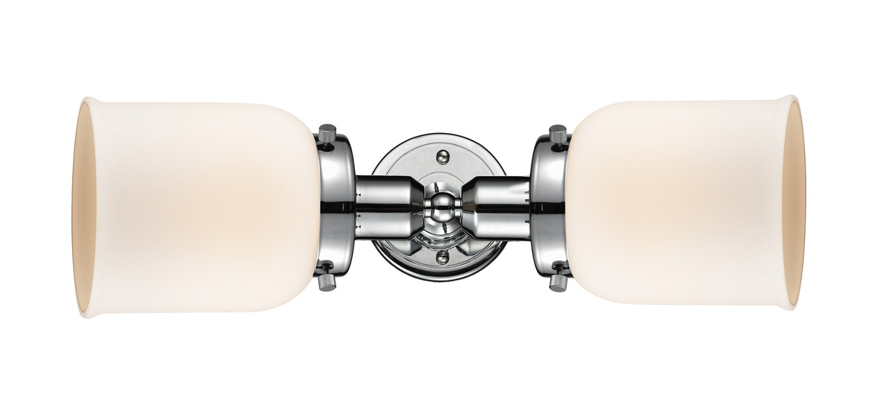 INNOVATIONS 900H-2W-PC-G51 Small Bell 2 Light Bath Vanity Light part of the Austere Collection Polished Chrome