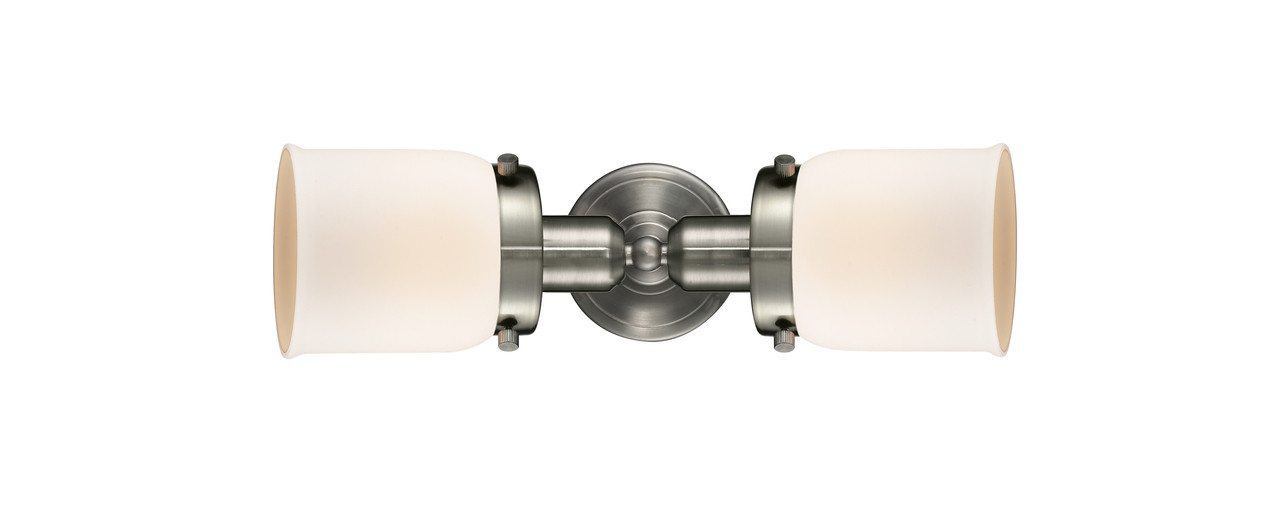 INNOVATIONS 900H-2W-SN-G51-LED Small Bell 2 Light Bath Vanity Light part of the Austere Collection Brushed Satin Nickel