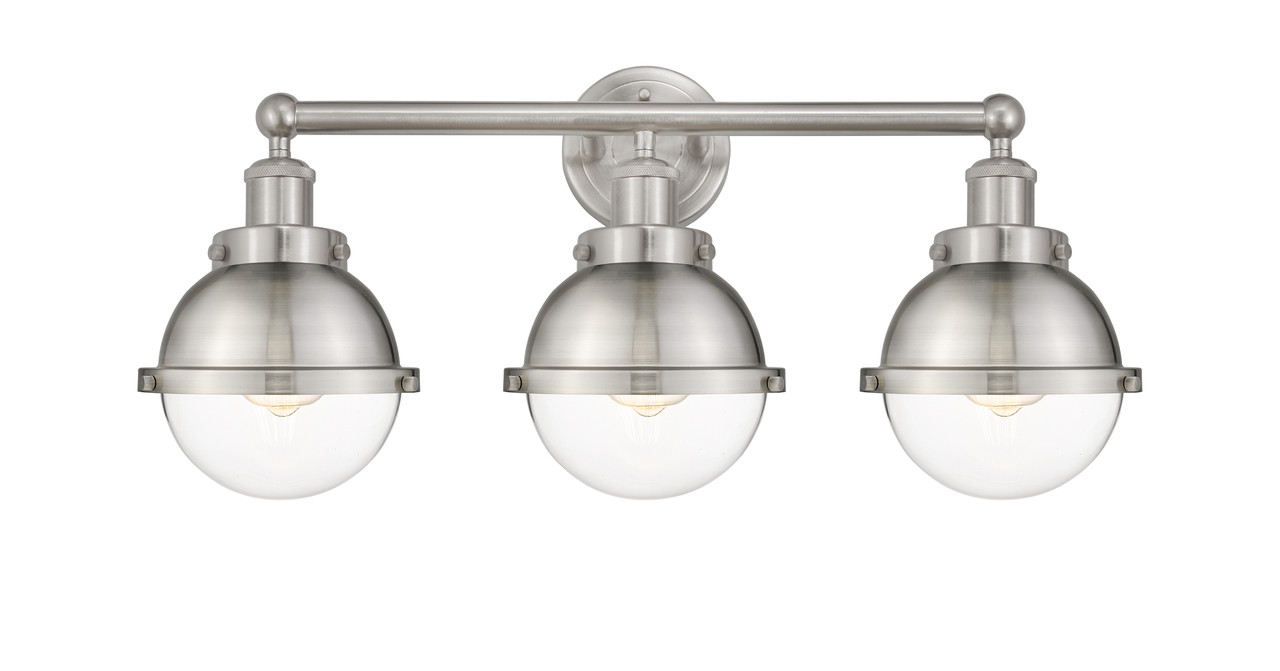INNOVATIONS 616-3W-SN-HFS-62-SN Hampden 3 Light 34 inch Bath Vanity Light Brushed Satin Nickel