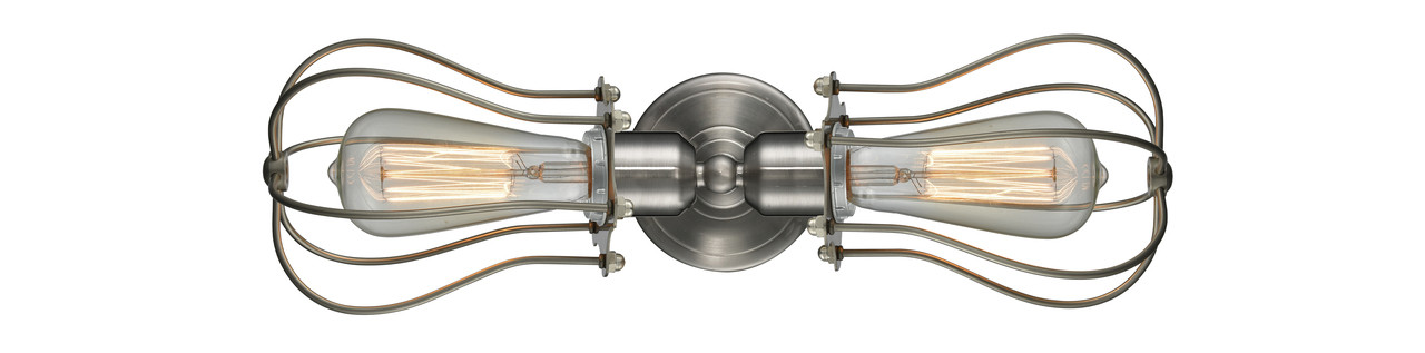 INNOVATIONS 900-2W-SN-CE513-LED Muselet 2 Light Bath Vanity Light part of the Austere Collection Brushed Satin Nickel