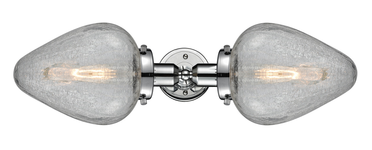 INNOVATIONS 900H-2W-PC-G165 Acorn 2 Light Bath Vanity Light part of the Austere Collection Polished Chrome