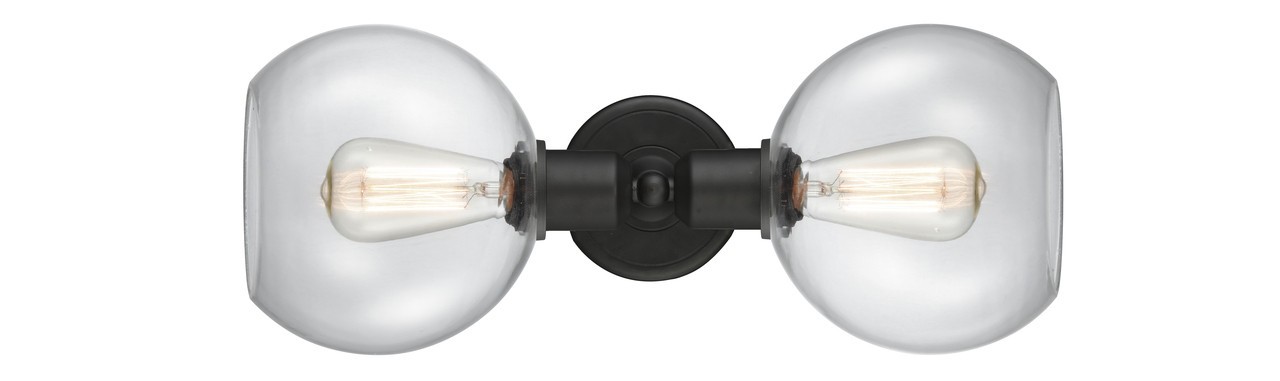 INNOVATIONS 900-2W-OB-G122 Sphere 2 Light Bath Vanity Light part of the Austere Collection Oil Rubbed Bronze