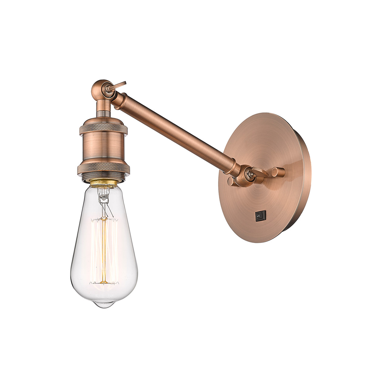 INNOVATIONS 317-1W-AC Belfast 1 Light Sconce part of the Ballston Collection Antique Copper