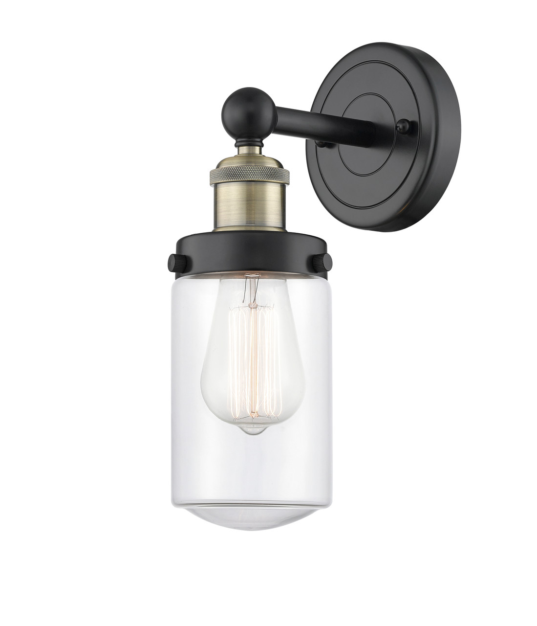 INNOVATIONS 616-1W-BAB-G312 Dover 1 6.5 inch Sconce Black Antique Brass