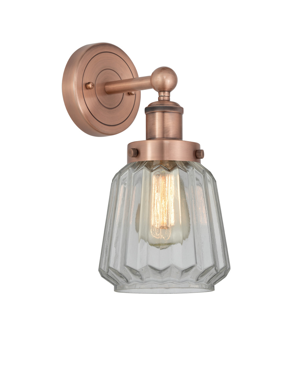 INNOVATIONS 616-1W-AC-G142 Chatham 1 6.5 inch Sconce Antique Copper