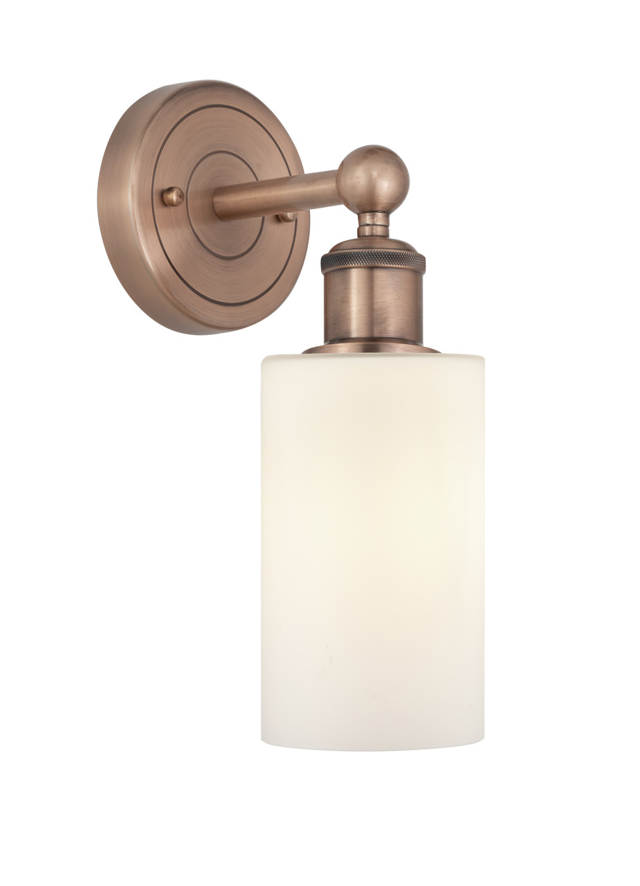 INNOVATIONS 616-1W-AC-G801 Clymer 1 3.875 inch Sconce Antique Copper